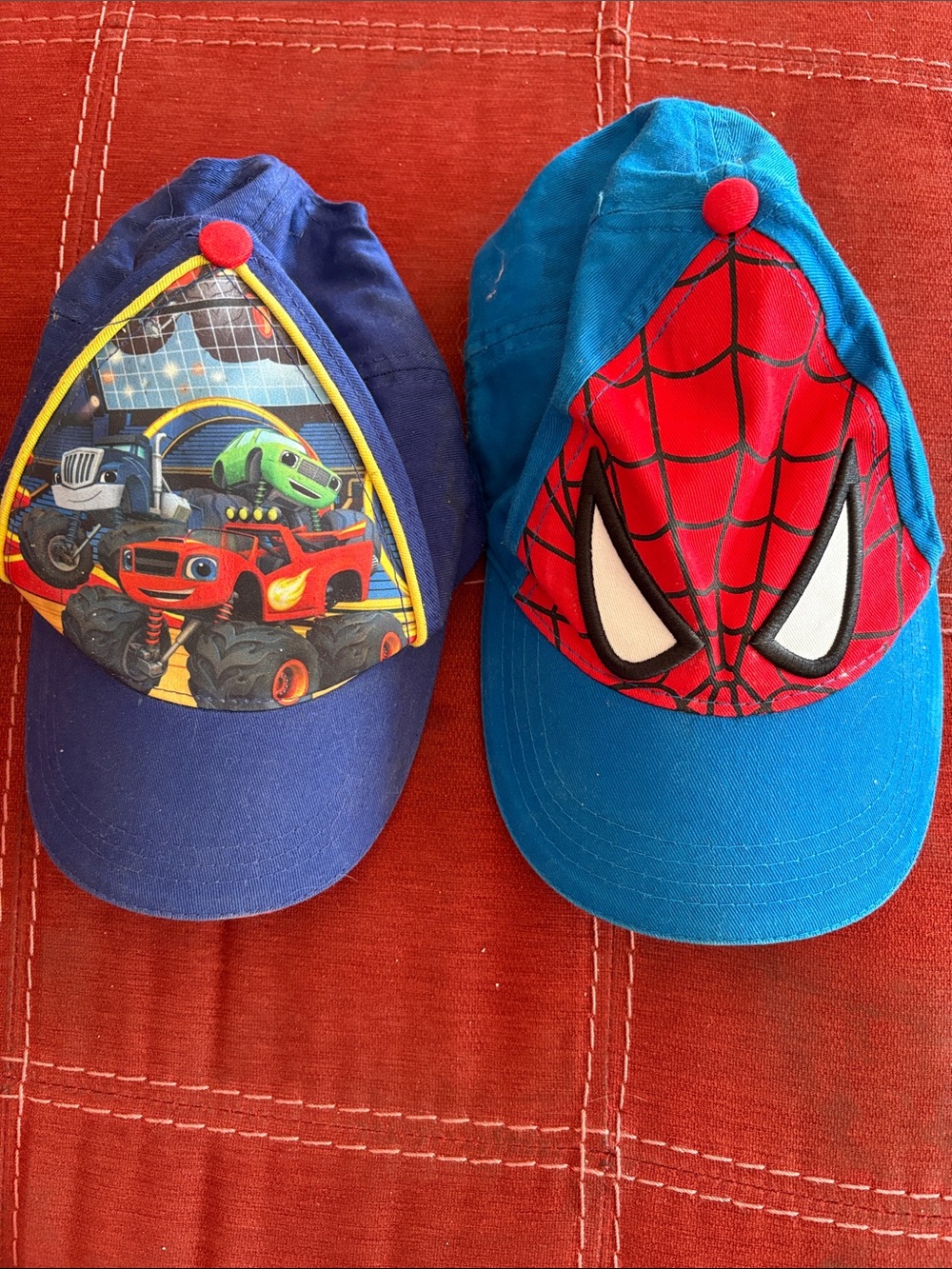🌟 3/$15 2 Toddler Size Hats- Unisex Spider-Man and Blaze Caps